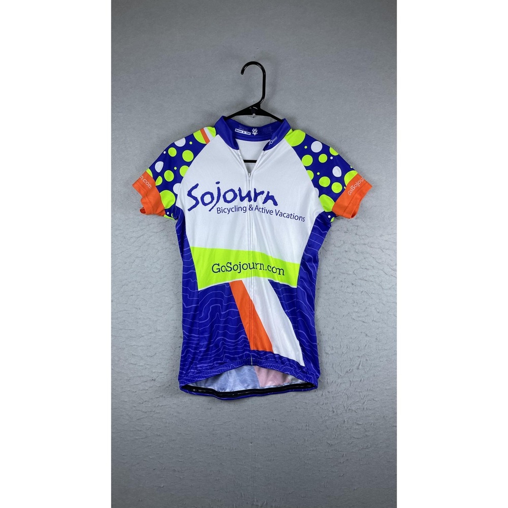 VOmax‎ Sojourn Cycling Jersey Womens Medium Multicolor Full Zip Short Sleeve